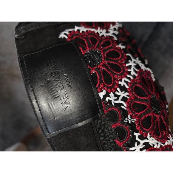 Valabasas "HONEYCOMB" Stacked flare jeans midnight mahogany size 40 - Picture 6 of 9